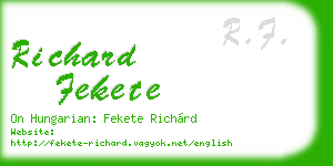 richard fekete business card